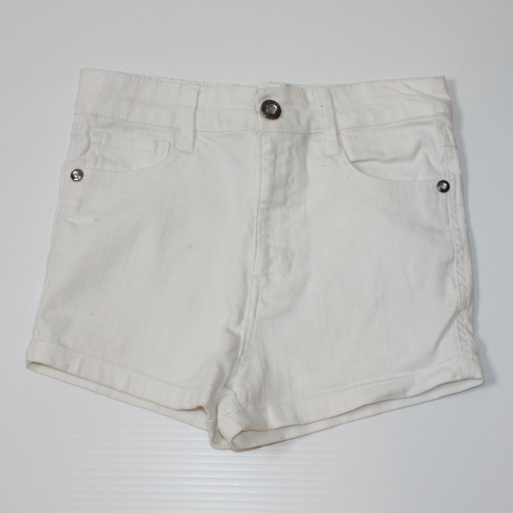Kensie Girl's High Waist White Denim Jean Shorts size 8